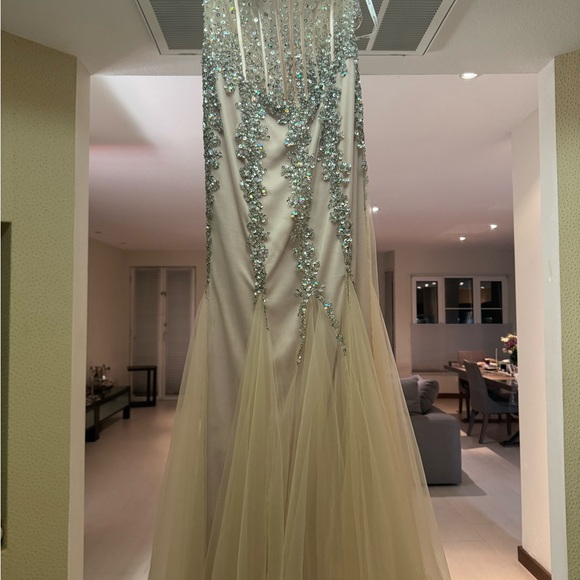 Jovani Pink Rhinestone Dress - Picture 10 of 15